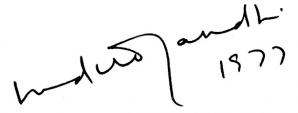 Indira Gandhi signature
